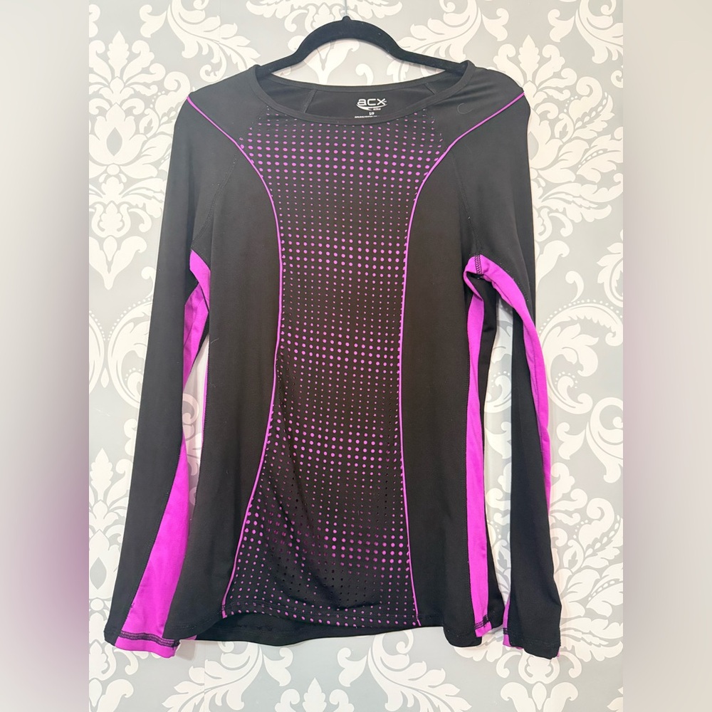 10/$25 • ACX Active Dotted‎ Detail Long Sleeve Top